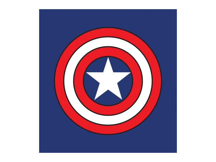 Captain America Shield Blue Logo