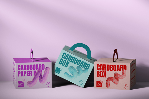 Cardboard Box Mockups Front View