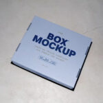 Cardboard Box on Floor Mockup