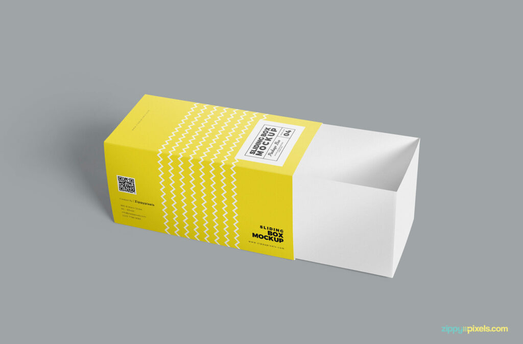 Sliding Box Mockup with 3 Shots