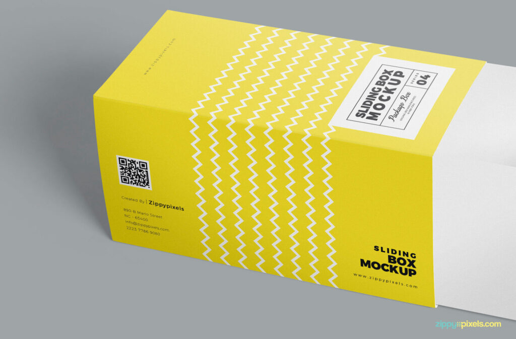 Sliding Box Mockup with 3 Shots