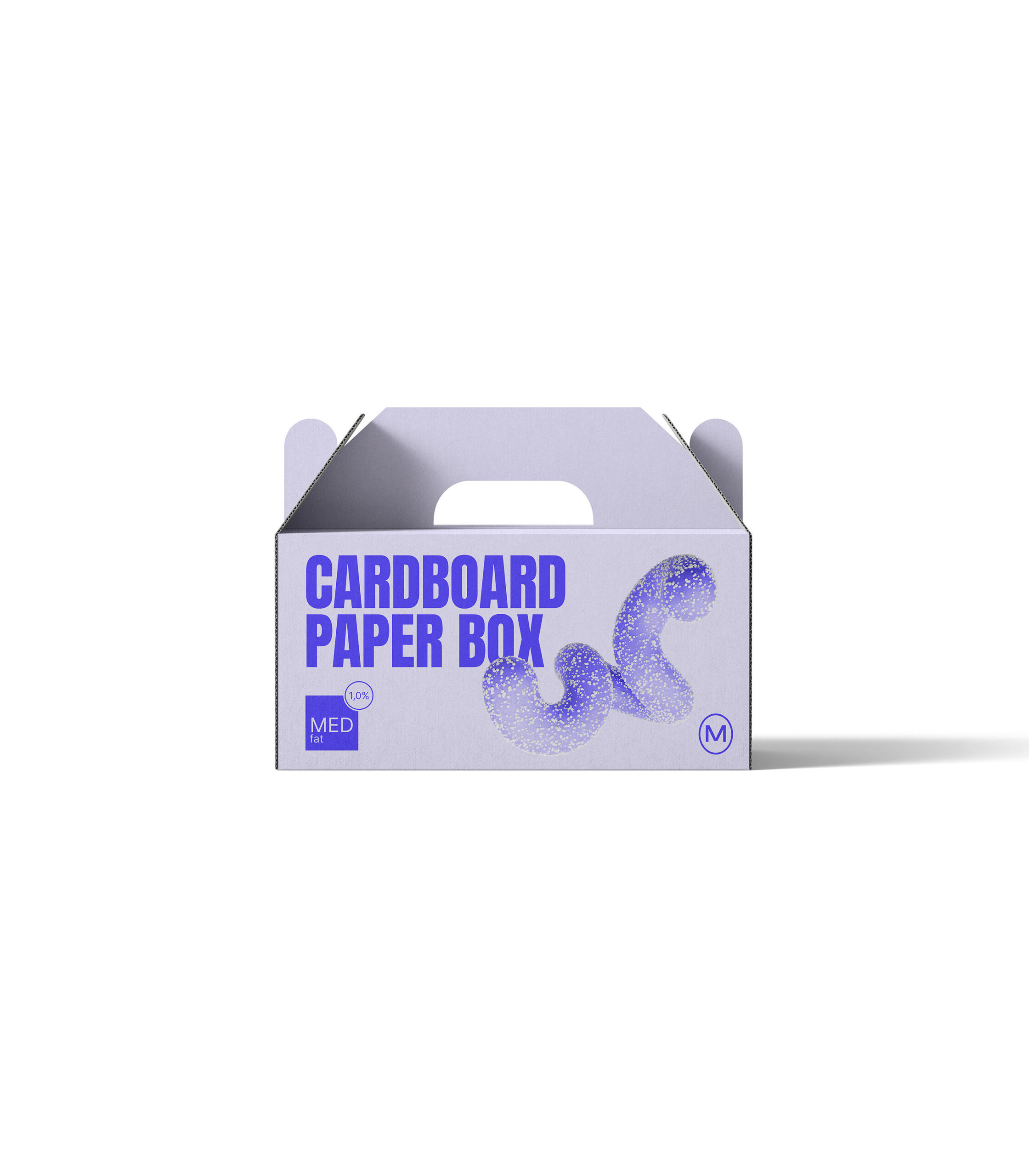 Cardboard Paper Box Mockup in Front View FREE PSD