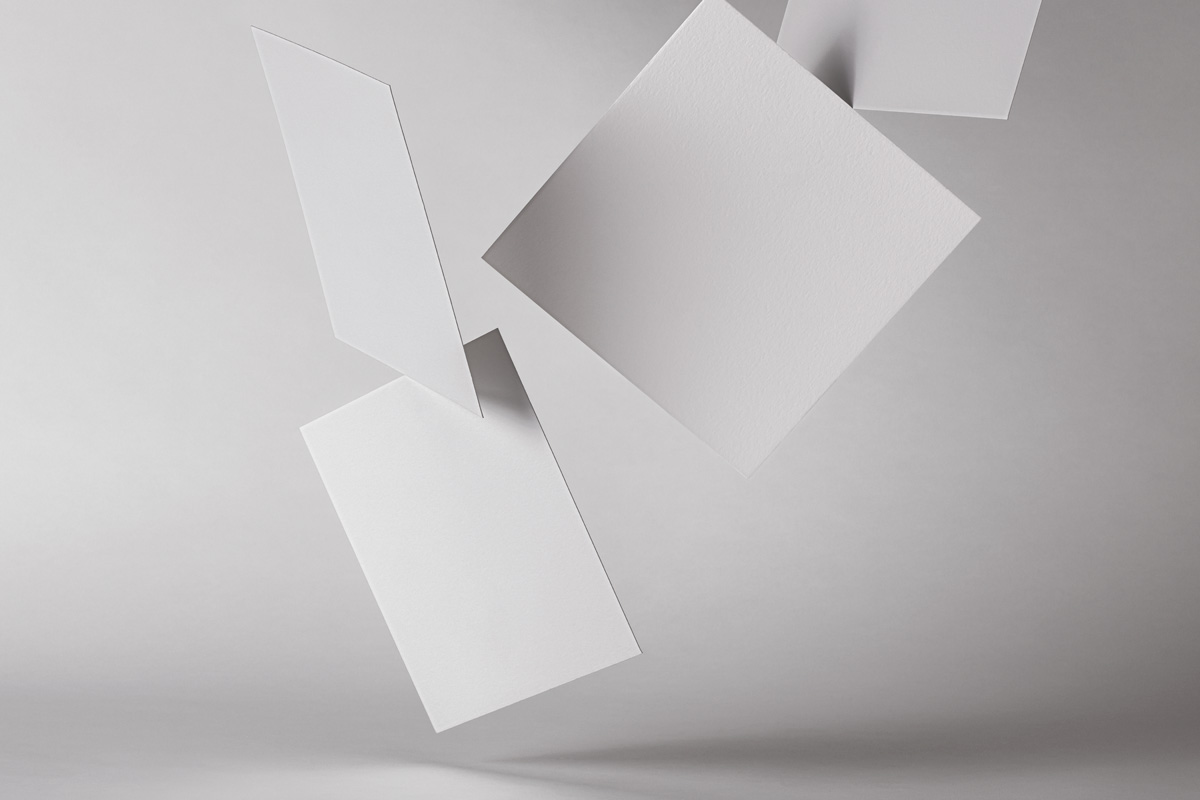 Free Cardboard Square Invitation Cards Mockup PSD Template