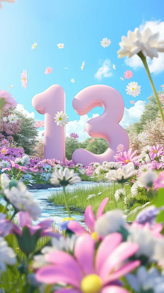 Cartoon 3D Number Scene