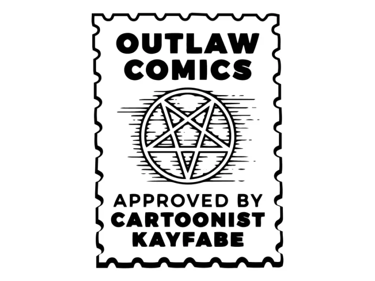Cartoonist Kayfabe Outlaw Comics Logo