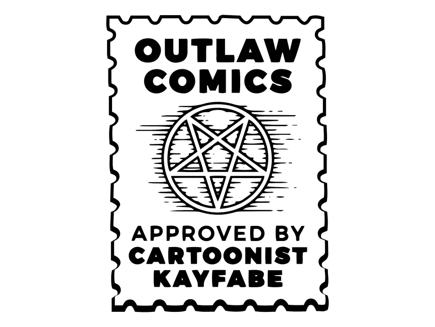 Cartoonist Kayfabe Outlaw Comics Logo