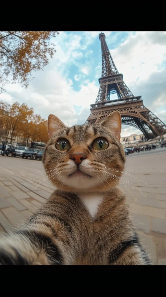 Cat Selfie at Eiffel