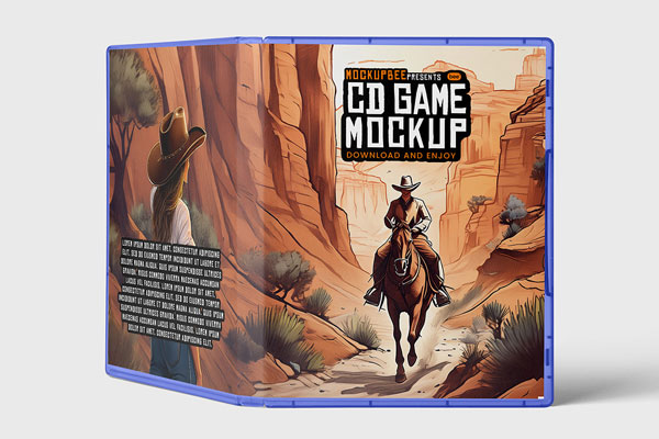 CD Game Box Cover Mockup