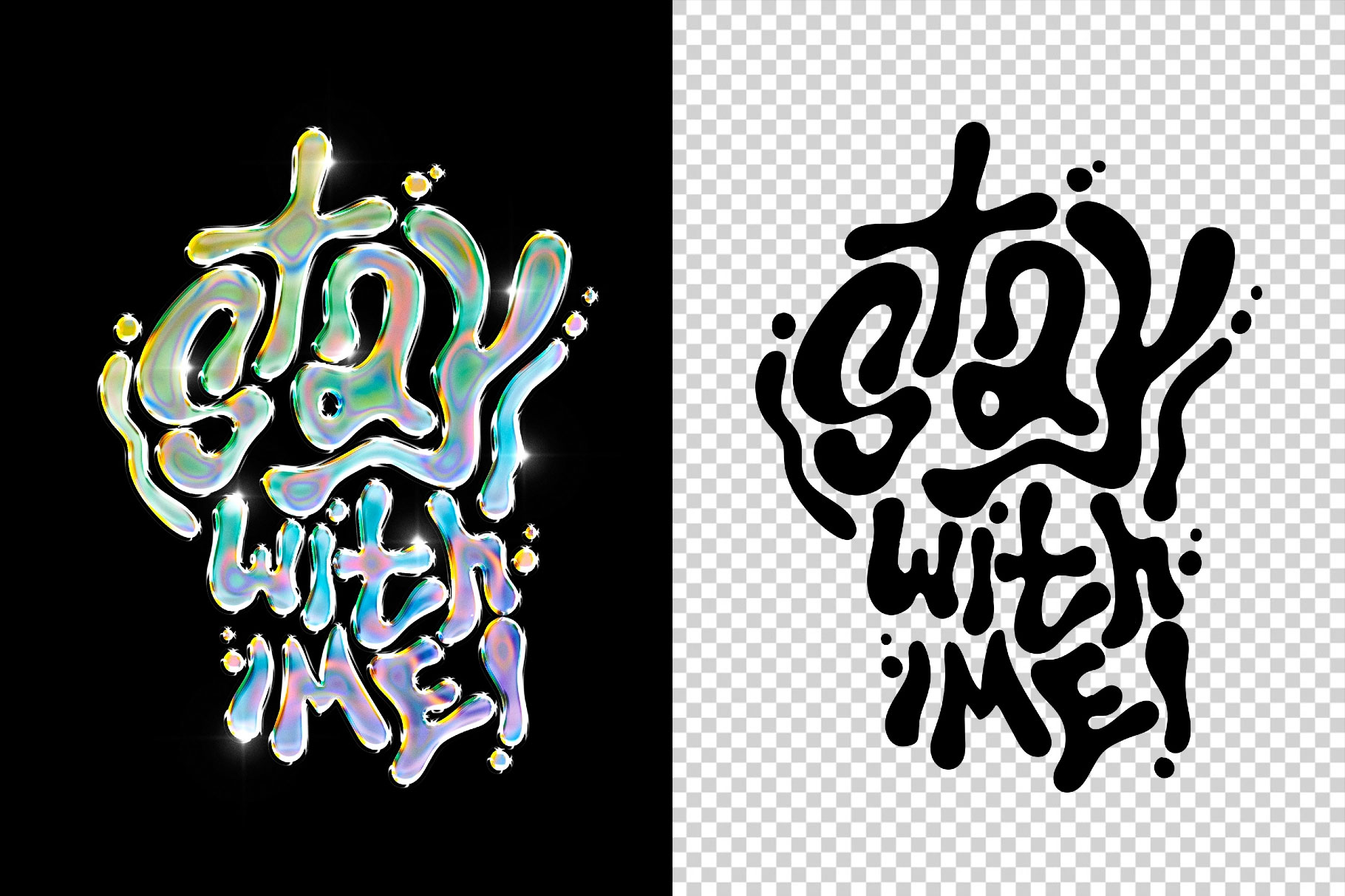 Free Celestial Chrome Text Effect / Logo Mockup PSD Template