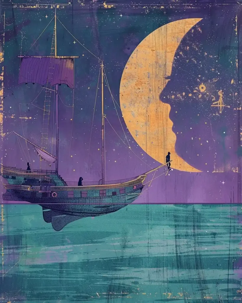 Celestial Ship Silhouettes