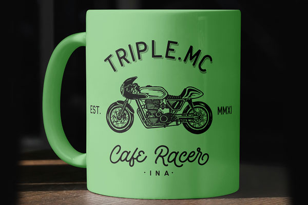 Ceramic Mug on Desk Mockup