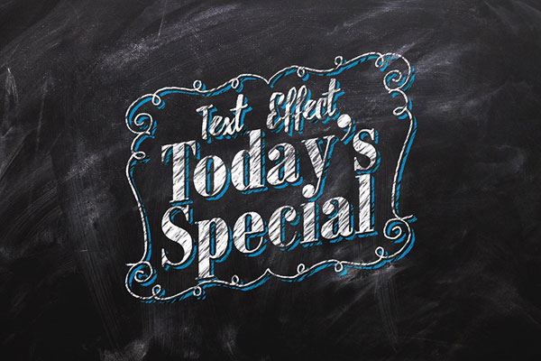Grunge Chalkboard Text Effect