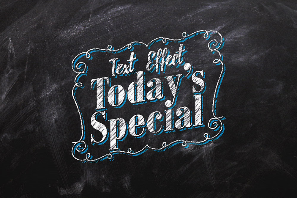 Grunge Chalkboard Text Effect