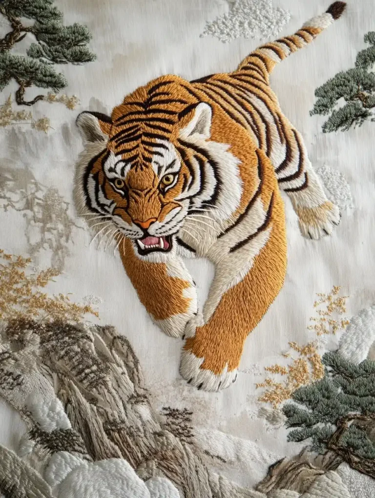 Chinese Embroidery of Tiger