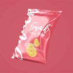 Chips Snacks Foil Pack Mockup in 3 Visions