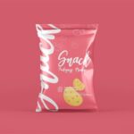 Chips Snacks Foil Pack Mockup in 3 Visions