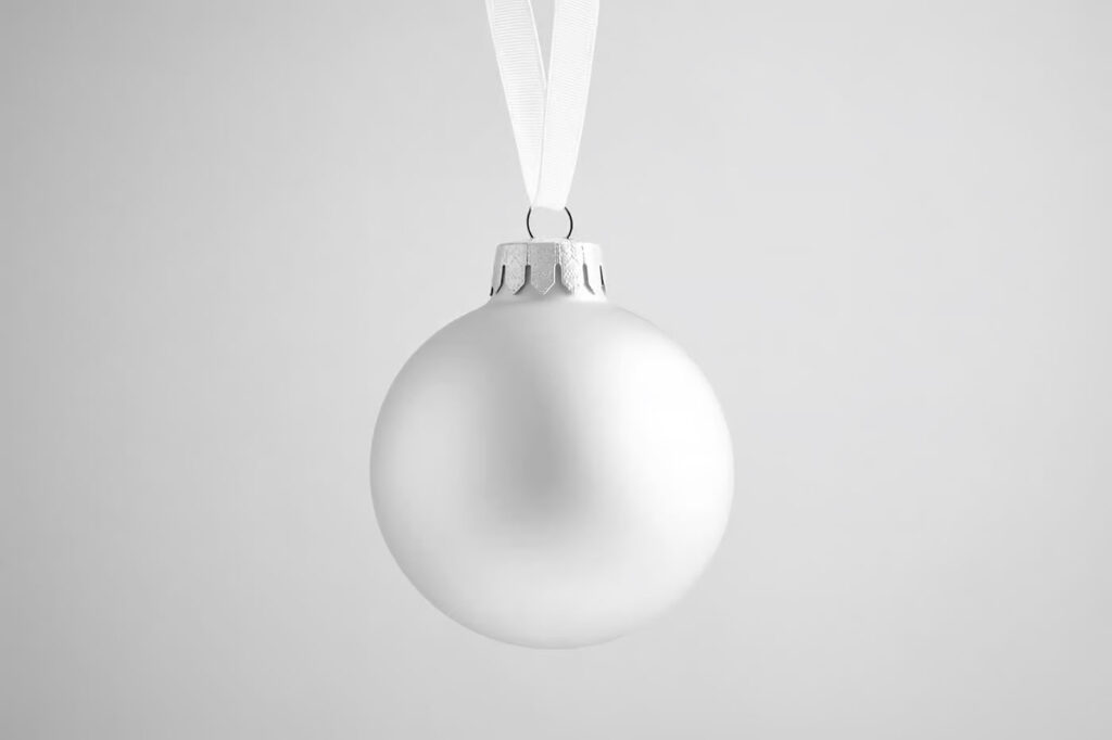 Christmas Bouble and Wrapping Paper Mockups