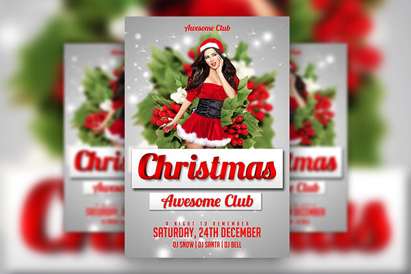 Christmas Club Party Flyer Template