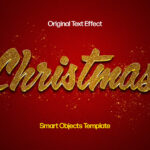Christmas Gold Glitter Text Effect