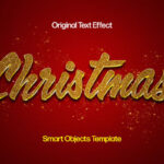Christmas Gold Glitter Text Effect