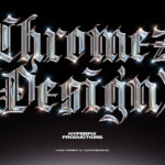 Metal Holographic Chrome Text Effect