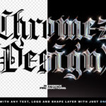 Metal Holographic Chrome Text Effect