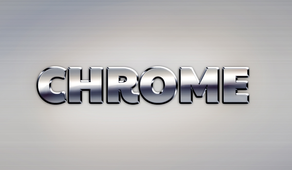 Chrome Text Effect FREE PSD