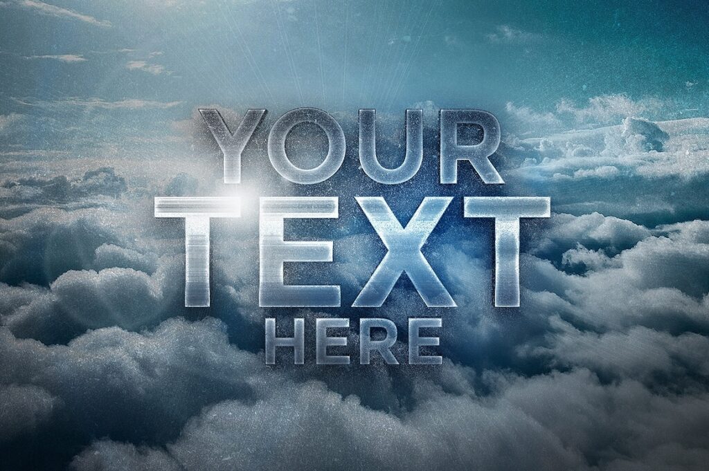 Cinematic 3D Sky Text Effect