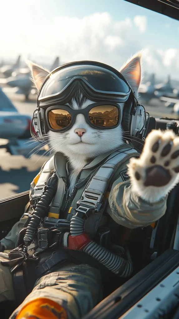 Cinematic Cat Pilot Scene