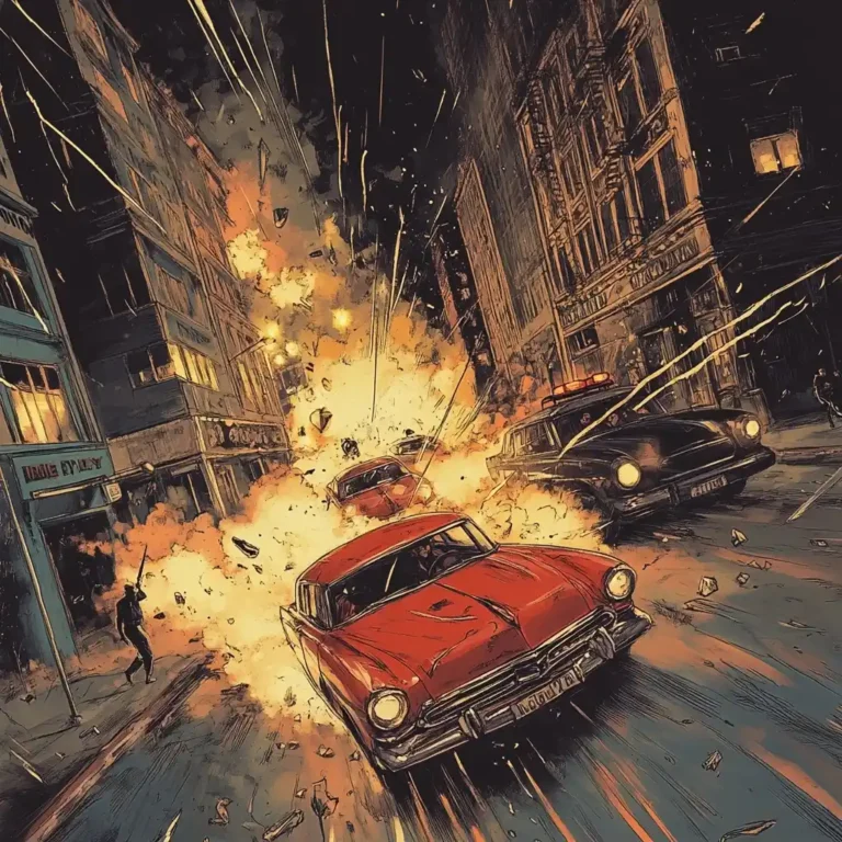 Cinematic Chase Vintage Comic