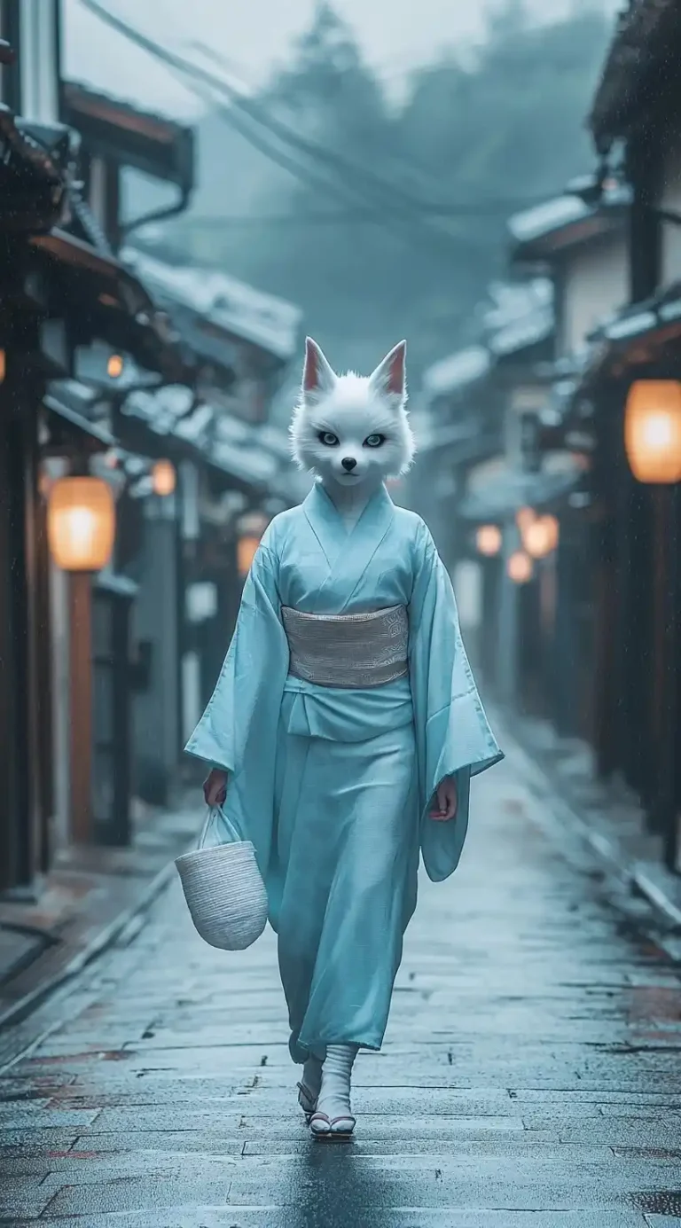 Cinematic Fox Cosplay in Kyoto
