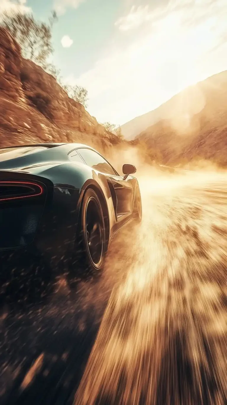 Cinematic Sports Car in Canyon