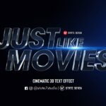 3D Black Cinematic Text Effect