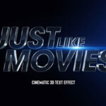 3D Black Cinematic Text Effect