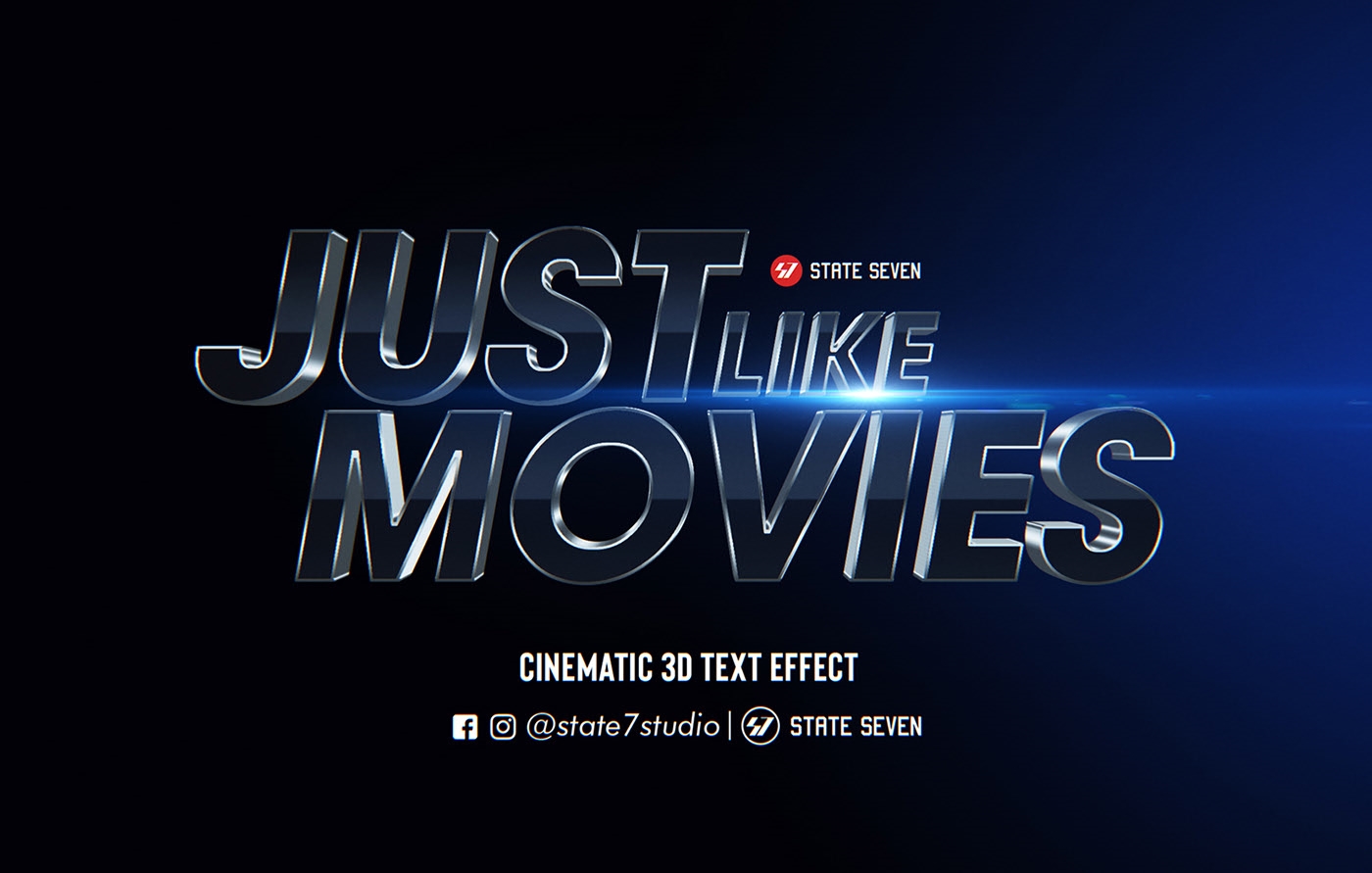 Cinematic Text Effect FREE PSD