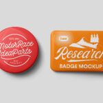 Circle and Rectangle Badge Mockup