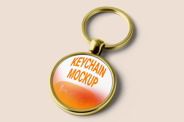 Circle Keychain Mockup