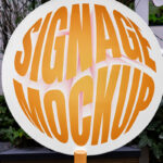 Circle Metal Sign Mockup