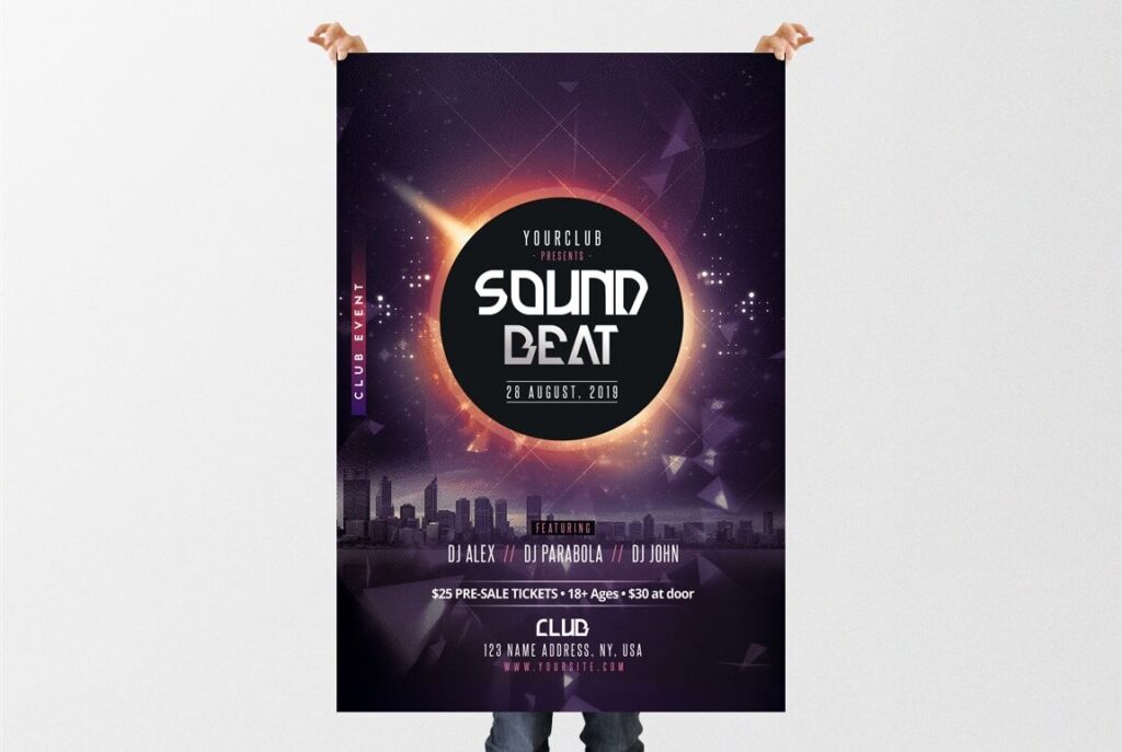 Circle Urban DJ Party Flyer Template