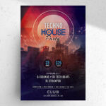 Circle Urban Sparkle Party Flyer Template