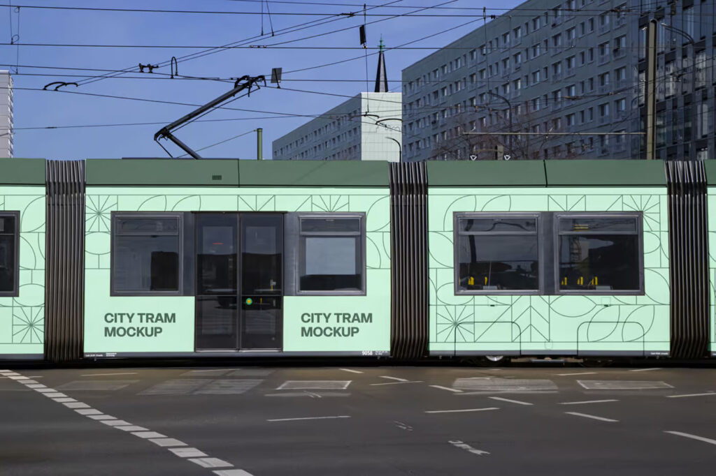 City Tram Mockup