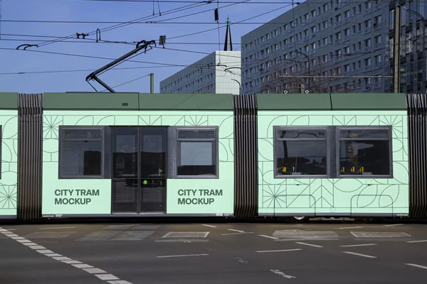 City Tram Mockup