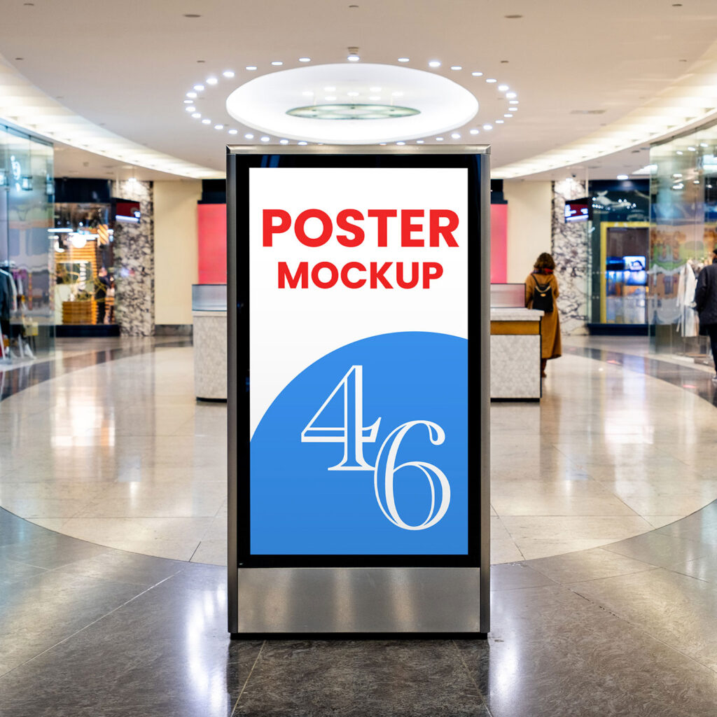 Citylight in City Mall Mockup