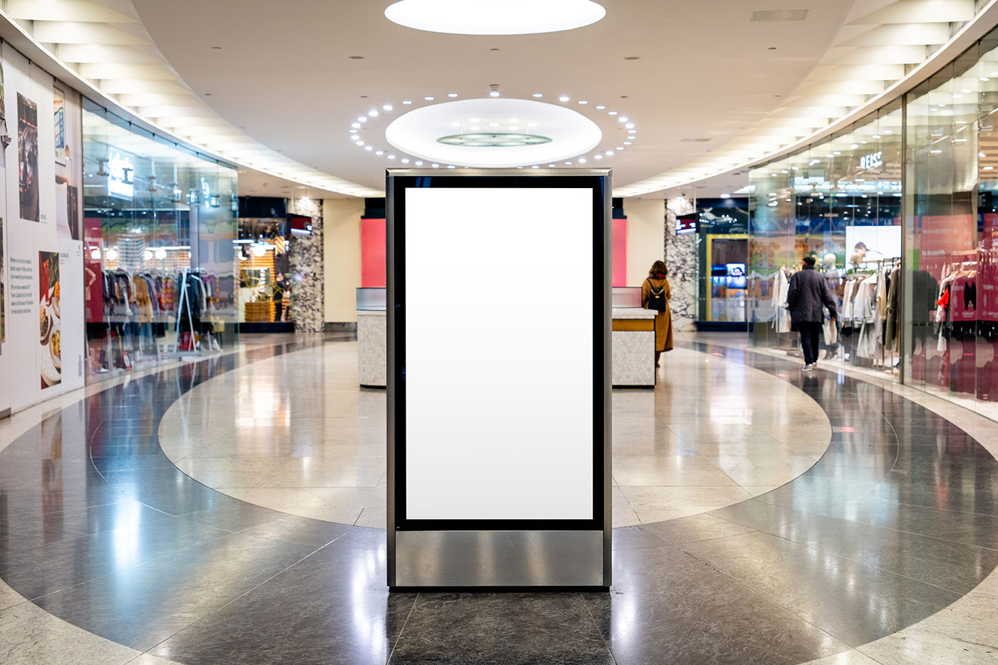 Free Citylight in City Mall Mockup PSD Template