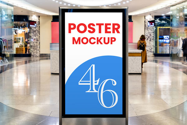 Citylight in City Mall Mockup