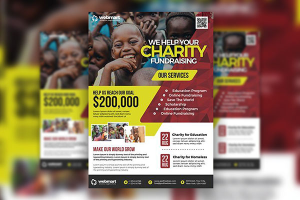 Classic Charity Fundraisers Flyer Template