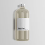 Classic Glass Bottle Mockup with Label