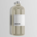 Classic Glass Bottle Mockup with Label