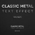 Minimal Classic Metal Text Effect