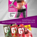 Classic Professional Gym Fitness Flyer Template with Pink Background